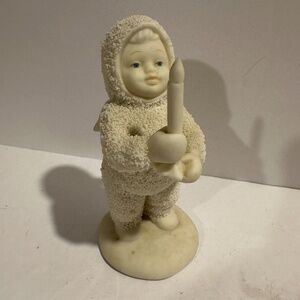 Vintage Dept. 56 Retired Snowbaby "Just One Little Candle"